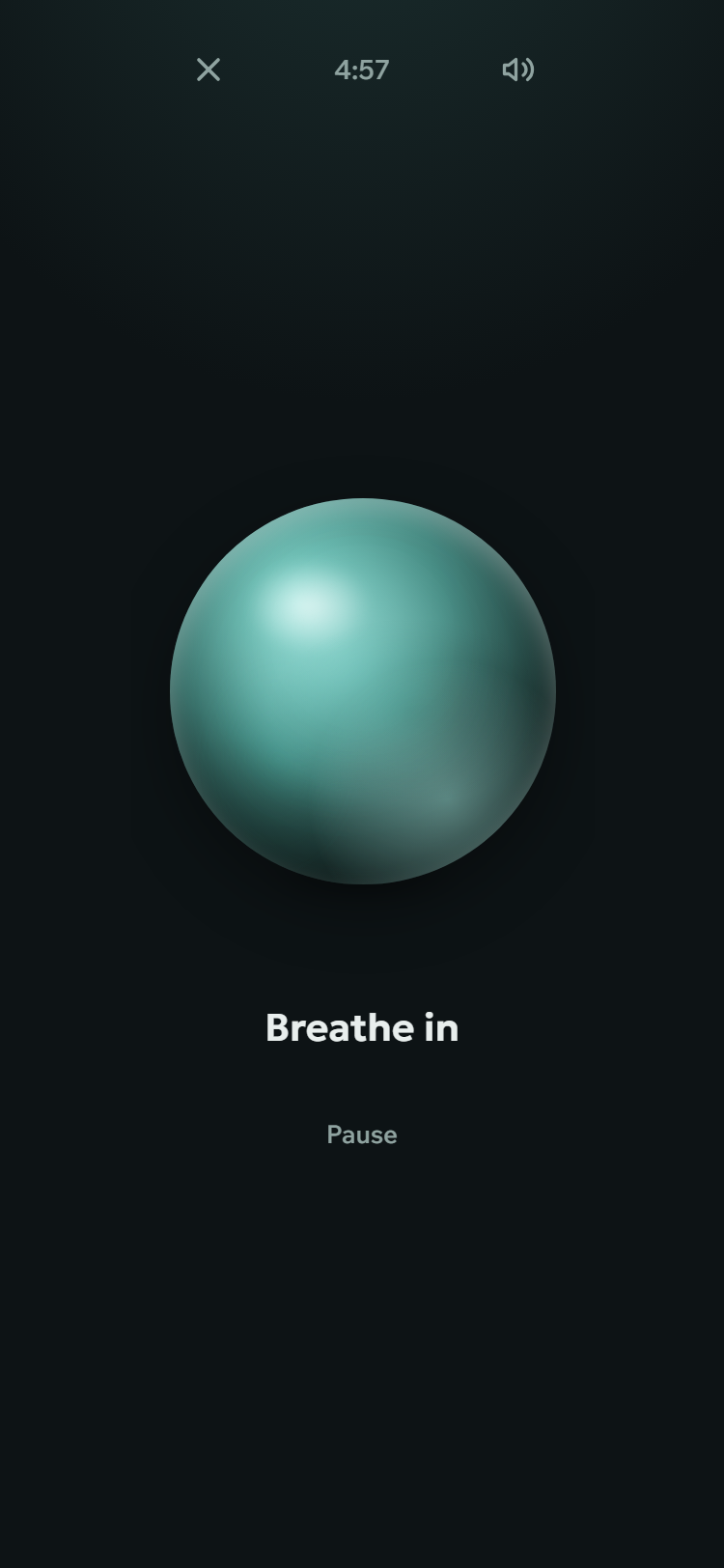 Five minutes of guided breathing
